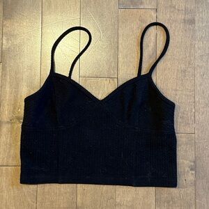 Black Cropped Tank Top